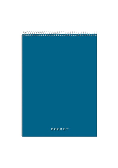 Docket Quadrille Pad, Tel Ciltli, 20,5 X 31-3/4 Cm, Dörtlü Kural 4 X 4 , Beyaz Kağıt, Siyah Kapaklar, Ped Başına 70 Yaprak 63801 Diğer
