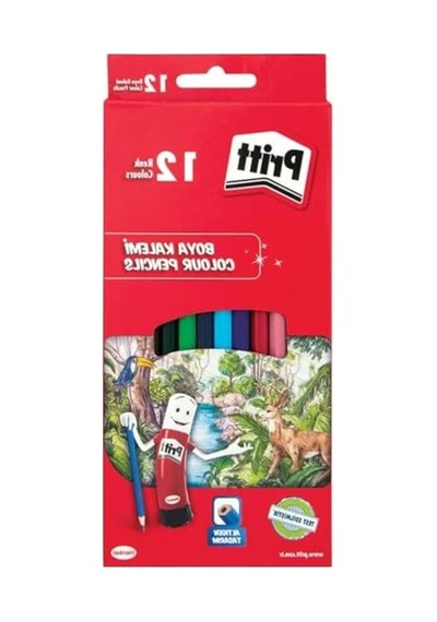 Uzun Kuru Boya Kalemi Seti, 12 Renk, Yüksek Kalite 103 Ivory