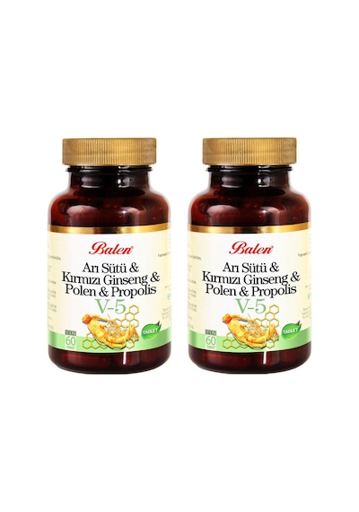 Balen V5 Arı Sütü-Kırmızı Ginseng-Polen-Propolis 1015 Mg 2 Adet