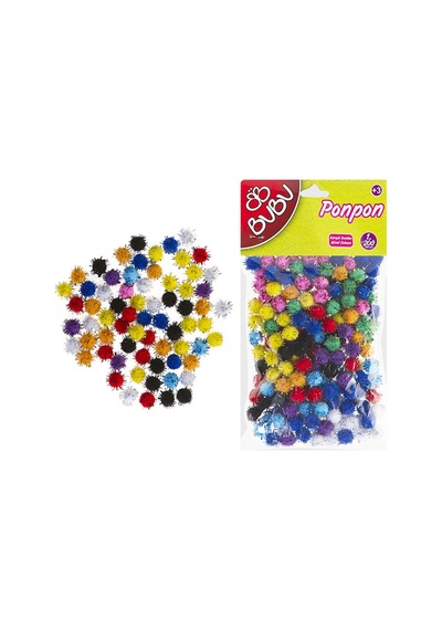 Bu-Bu Ponpon Simli 1 CM 200Lü Karma 00111