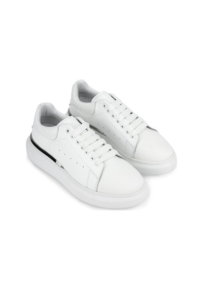 Tamer Tanca Erkek Hakiki Deri Beyaz Sneakers & Spor Ayakkabı 1212 6420 Erk Ayk Sk26-27 Beyaz