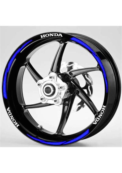 Yeni Özel Motosiklet Jant Şeridi Honda Mavi Sağ-sol/ön-arka