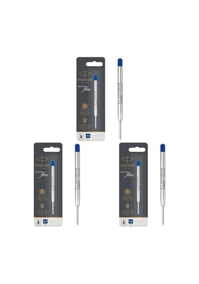 Parker 1950371 Quinkflow Tükenmez Kalem Yedeği, Orta Kalınlıkta U Çok Renkli