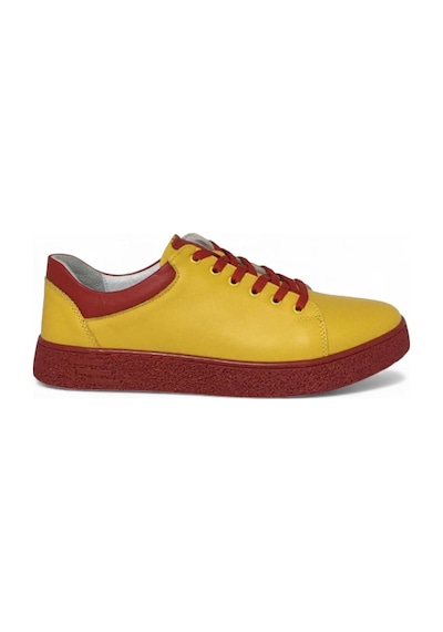 Catelli %100 Deri Ortopedik Erkek Rahat Günlük Sneaker Mevsimlik Taraftar Ayakkabı 40-44 Sarı Kırmızı Catelli %100 Deri Ortopedik Erkek Rahat Günlük Sneaker Mevsimlik Taraftar Ayakkabı 40-44 Sarı Kırmızı