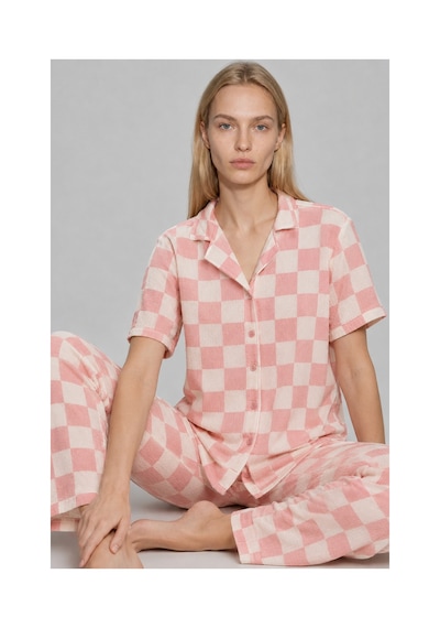 Fit Women Kadın Kısa Kollu Rahat Pembe Pijama Takımı 4727