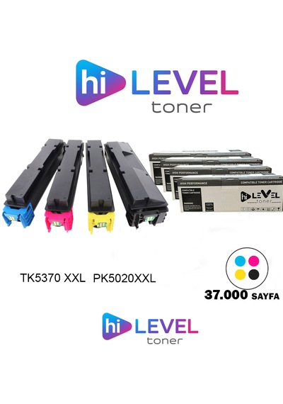 Ht-pk5020h/tk5370x-set, Hilevel Toner Utax Kyocera 37k Sayfa C3567 4renk Cmyk Yüksek Kapasite Muadil Toner