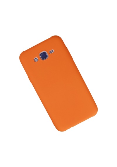 Samsung Galaxy Uyumlu - J7 Kılıf Nano İçi Kadife Silikon - Turuncu
