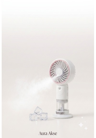 Su Destekli Mini Fan Beyaz
