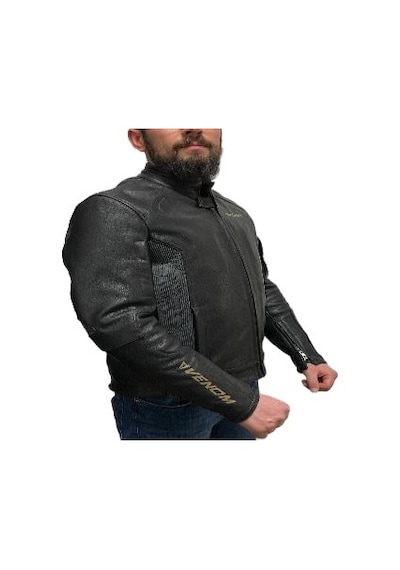 Venom D2 Racıng Motosiklet Ceketi - Siyah