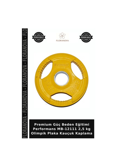 Premium Güç Beden Eğitimi Performans Mb-12111 2,5 Kg Olimpik Plaka Kauçuk Kaplama
