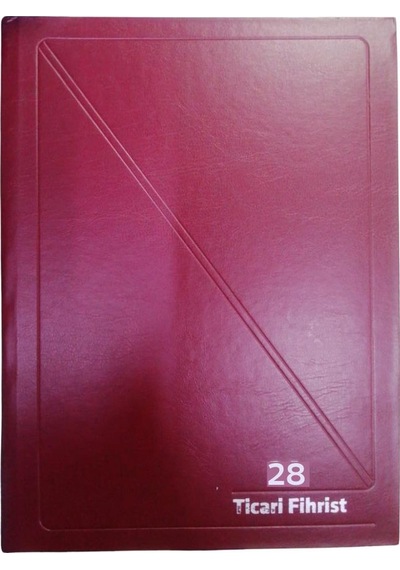 Fihrist Ticari 28'li 20x28 Bordo Cilt Bezli 1 Adet Artlantis Ticari Firhist Bordo 20*28