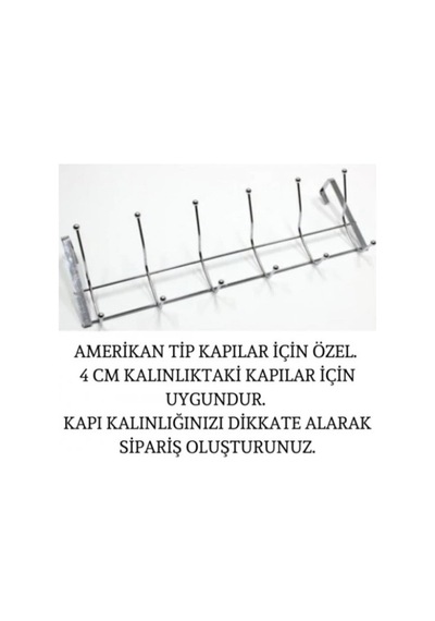 Krom Misketli Kapı Arkası Amerikan Askı Gri Diğer
