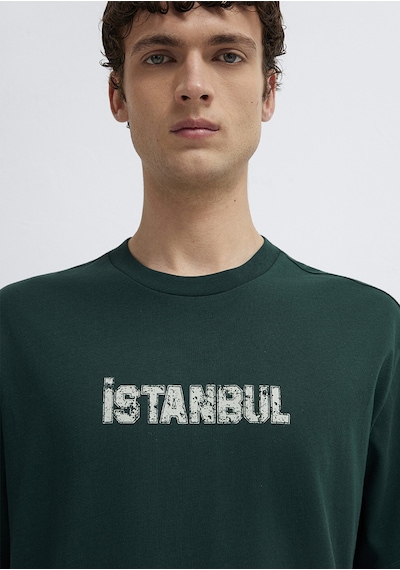 Mavi - İstanbul Baskılı Yeşil Tişört 0613593-85173