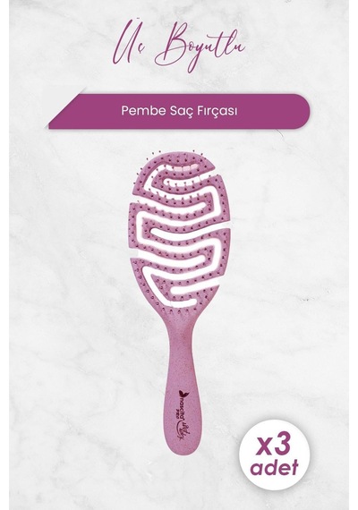 Nascita Professional Üç Boyutlu Saç Fırçası Geri Dönüştürülebilir Pembe 4169 X 3 Adet 0