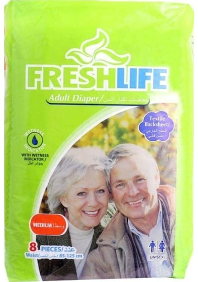 Freshlife Belbantlı Islaklık Göstergeli Hasta Bezi Medium 8'Li