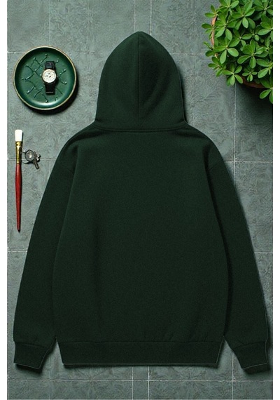 Uyguntarz Unisex Good Days Baskılı Oversize Sweatshirt Yeşil