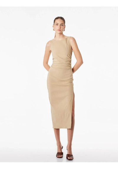 Koton Bodycon Vizon Kadın Elbise 6sak80025ew