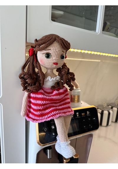Amigurumi Organik Oyuncak Duru Bebek 38 Cm
