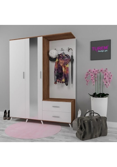 Melisa Tek Bloklu Portmanto Mdf Beyaz Melisa Tek Bloklu Portmanto Mdf Beyaz
