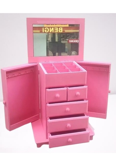 Hobi Takı Kutu Makyaj Şifonyer 90389 Model 9çekmece Parlak Pembe Ahşap Mdf Elyapım Hobi Takı Kutu Makyaj Şifonyer 90389 Model 9çekmece Parlak Pembe Ahşap Mdf Elyapım