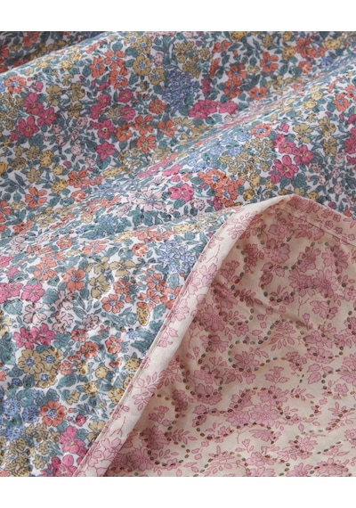 English Home Floral Serenade Çift Kişilik Çok Amaçlı Örtü 200x220 Cm Pembe Pembe