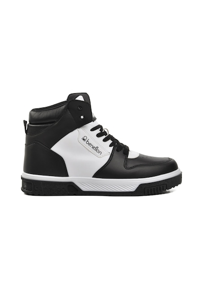 United Colors Of Benetton Siyah-beyaz Erkek Hi Sneaker Bn-31087 M Siyah-beyaz Siyah - Beyaz