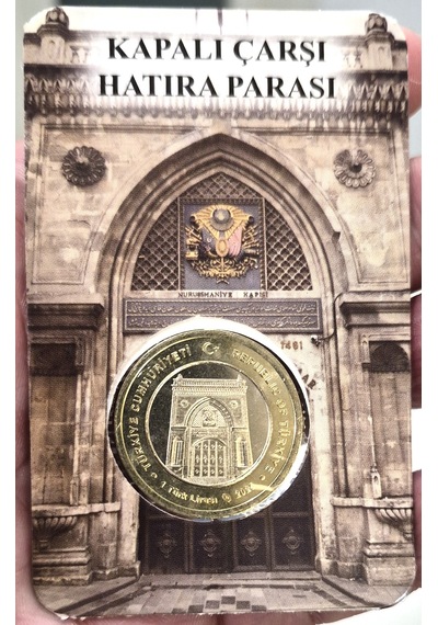 Kapalı Çarşı 1 Lira 2025 Hatıra. İnfo Kartında Çil.
