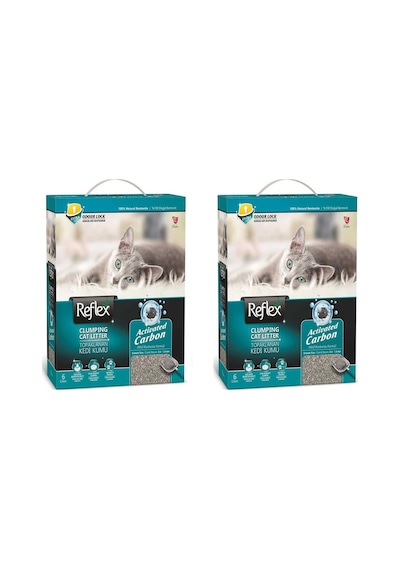 Reflex Aktif Karbonlu Topaklaşan Bentonit Kedi Kumu 2 x 6 L