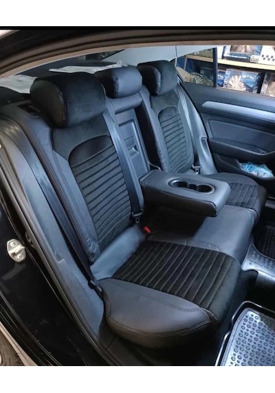 Volkswagen Passat B8 Araca Özel Dikim Koltuk Kılıfı Siyah Black