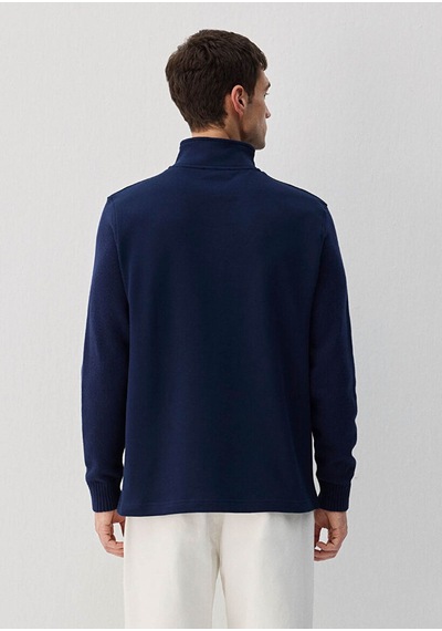 Mavi Erkek Half Zıp Sweatshırt Derin Lacivert 0s10319-70497 Lacivert