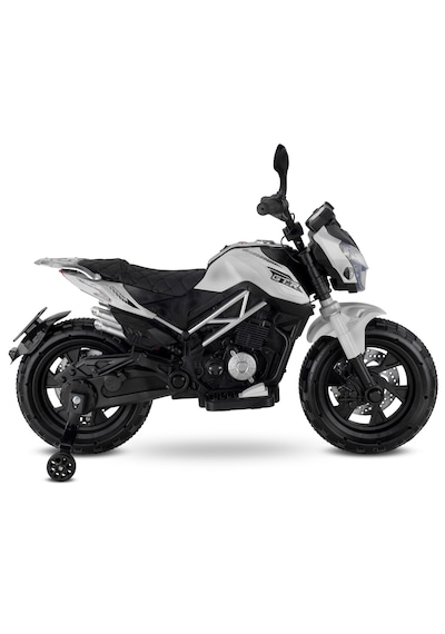447 Motocross Akülü Motor Çocuk Motoru 12v Beyaz Beyaz