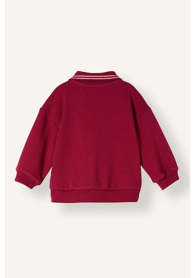 Defacto Polo Yaka Cepli Kalın Sweatshirt Hırka Kız Bebek I0629a526aubr239 Bordo-br239