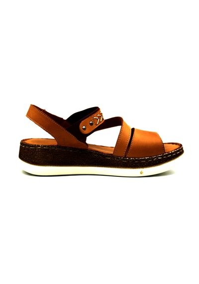 Mammamia 2540lx Kadın Deri Sandalet Taba