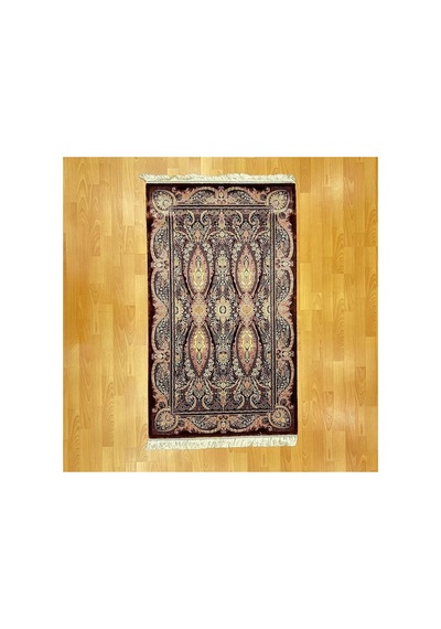 Paisley Buta Motifli 90 X150 Cm İpek Halı Çok Renkli