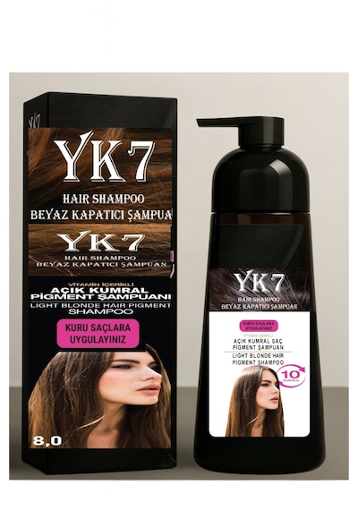 Yk7 Açık Kumral 8.0 Beyaz Kapatıcı Şampuan 300 Ml.