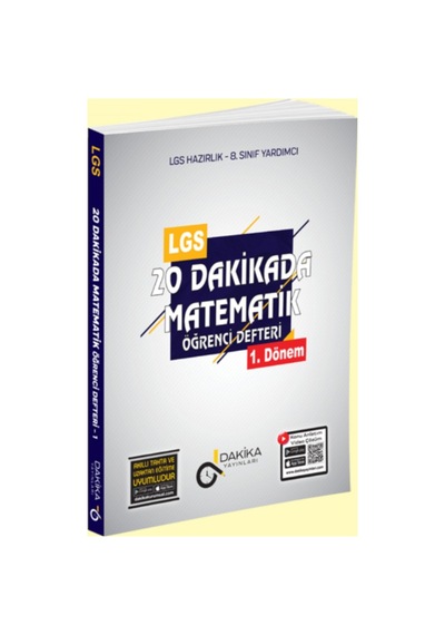 Dakika 8.sınıf 20 Dakikada Matematik Öğrenci Defteri 1.dönem