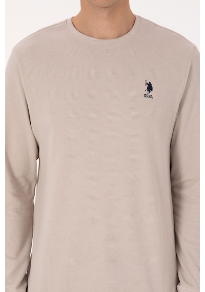 U.S. Polo Assn. Erkek Regular Fit Bisiklet Yaka Taş Sweatshirt 50310310-VR049