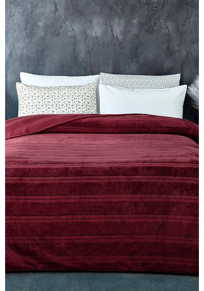 Tek Kişilik Battaniye 150x230 Cm Kırmızı Çok Renkli
