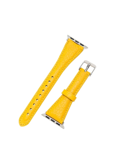 Bouletta Apple Uyumlu  Watch Ince Deri Kordon 38-40-41 MM Sarı
