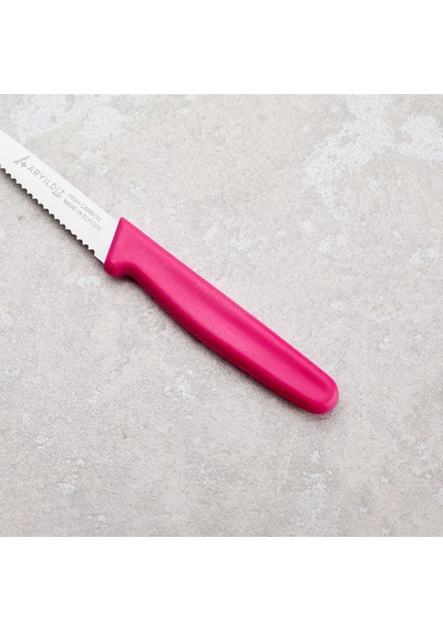 Aryıldız Solo Tırtıklı Sebze Bıçağı Pembe 10 Cm Renkli