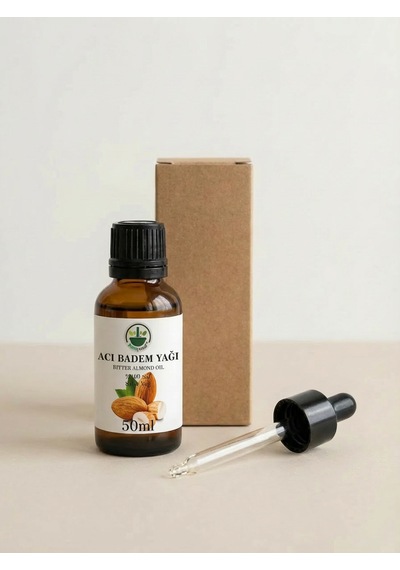 Soğuk Sıkım Acı Badem Yağı Bitter Almond Oil Prunus Amygdalus Amara Saf Doğal 50 Ml 50 ML