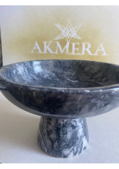 Akmera Home Mermer Ayaklı Sunumluk Gri