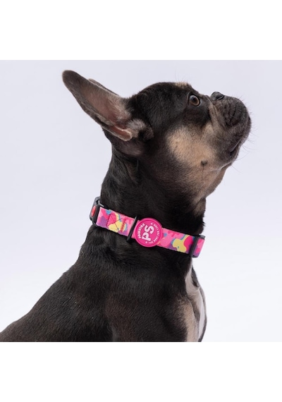 Rosea Camouflage Pembe Kamuflaj Desenli Köpek Boyun Tasması Ayarlanabilir Köpek Tasması