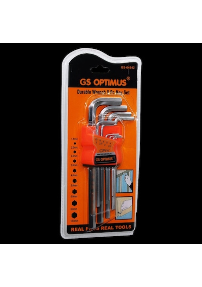 9 Parça Krom Uzun - Düz Alyan 180mm Go53/03146