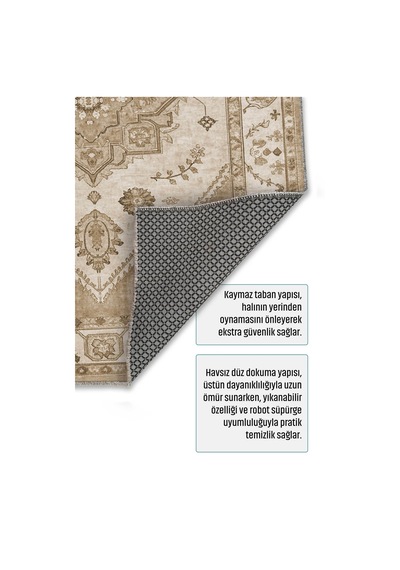 Yolluk Halı Kaymaz Taban Yıkanabilir Leke Tutmaz Kilim Özel Ölçü Koridor Halısı 3027-2 Çok Renkli