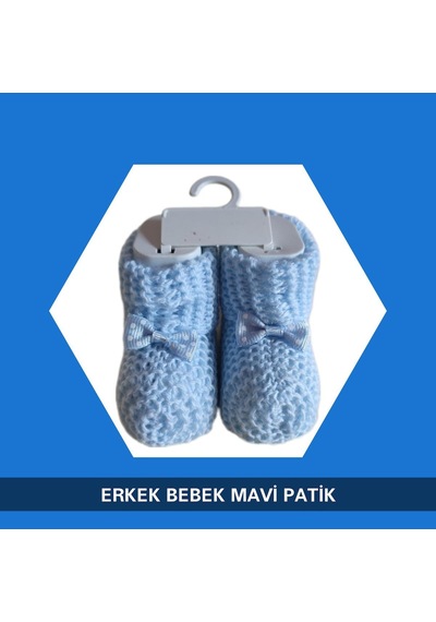 Sahi Aksesuar Erkek Bebek Mavi Patik Mavi