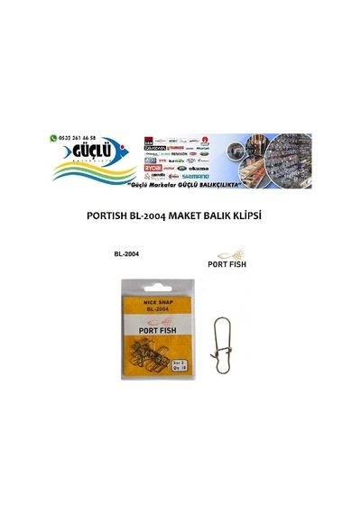 Rapala Klipsi, Maket Balık Klipsi Portfish Bl-2004 No:1 - Standart