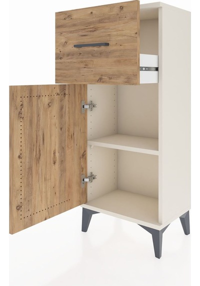 Arges Komodin Tek Raflı Tek Çekmeceli Tek Kapaklı 44x30x106 Aytaşı-çam Aytası