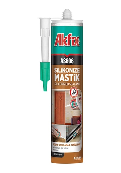 Akfix As606 Silikonize Mastik 500 Gr. Gri