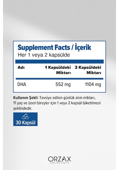 Ocean Dha Bitkisel Omega 3 30 Kapsül X 2 Adet
